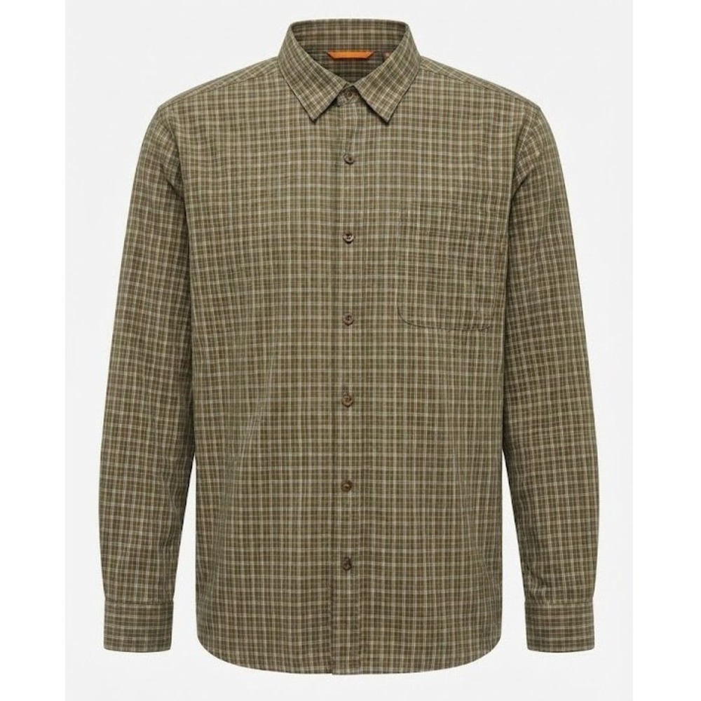 Royal Robbins Mens‎ Large Green Plaid Long Sleeve Button Front Cotton Shirt - CJ
